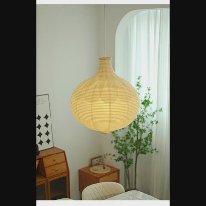 Japanese Paper Globe Pendant Light
