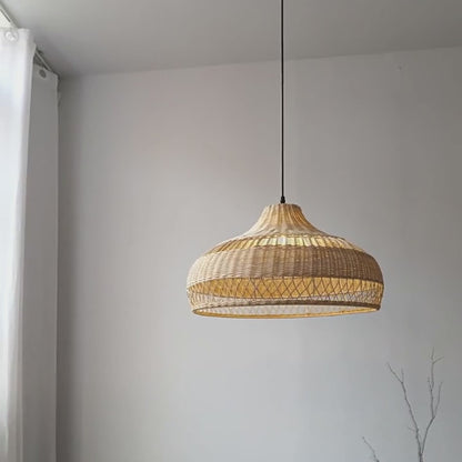 Handwoven Rattan Pendant Light - Lighting for Living Room & Dining