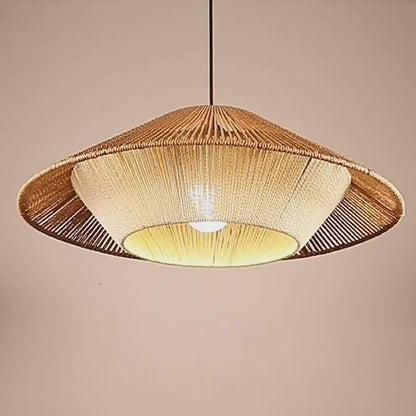 Wabi Sabi Pendant Lights, Rattan Lampshades, Japandi Ceiling Lamp