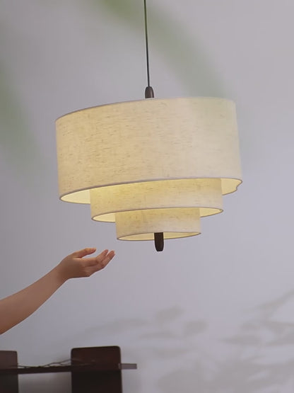 Wabi Sabi Pendant Light - Elegant Fabric Hanging Lamp Design