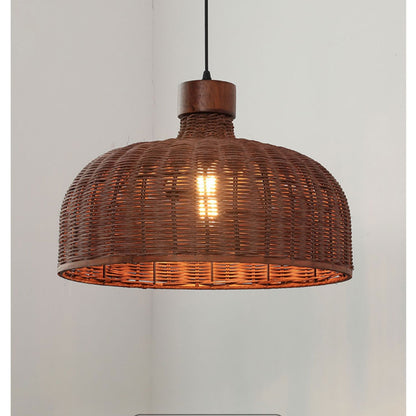 vintage rattan pendant light