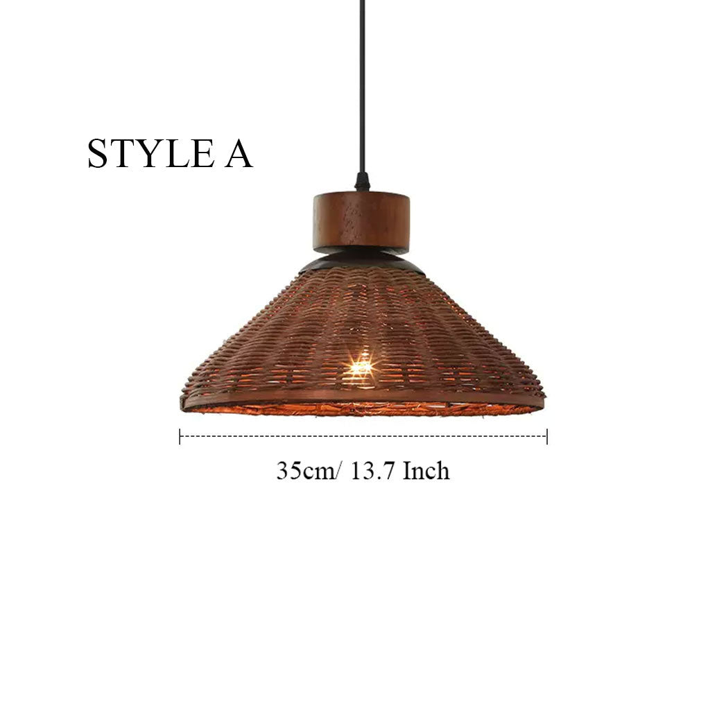 vintage rattan pendant light