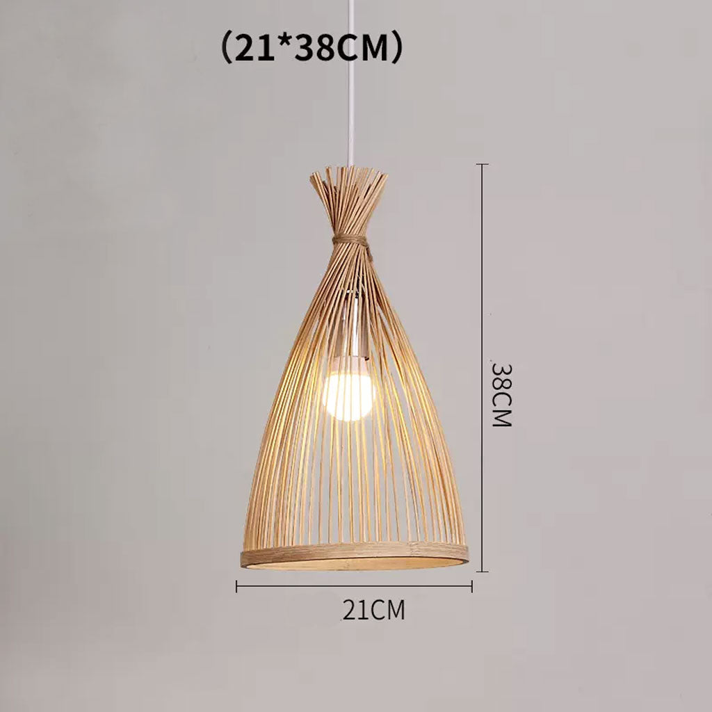 Bamboo Pendant Light - Modern Farmhouse Hanging Lamp