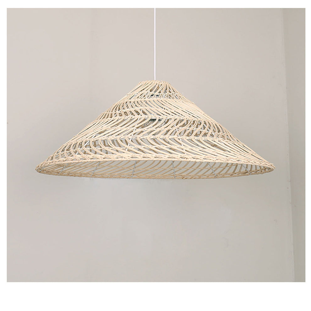 Cone Rattan Pendant Light | Bohemian Chic Ceiling Lamp – indochinadecor