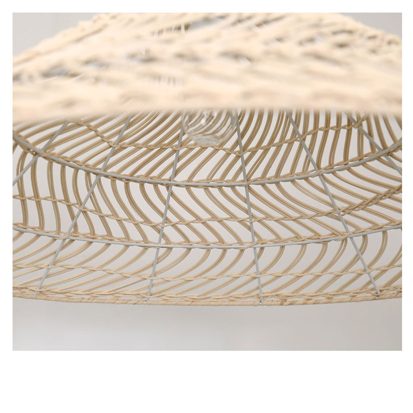 Cone Rattan Pendant Light | Bohemian Chic Ceiling Lamp – indochinadecor