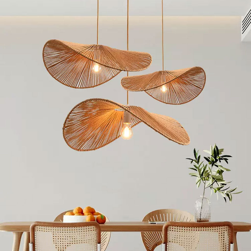 rattan pendant light, wabi sabi light fixture