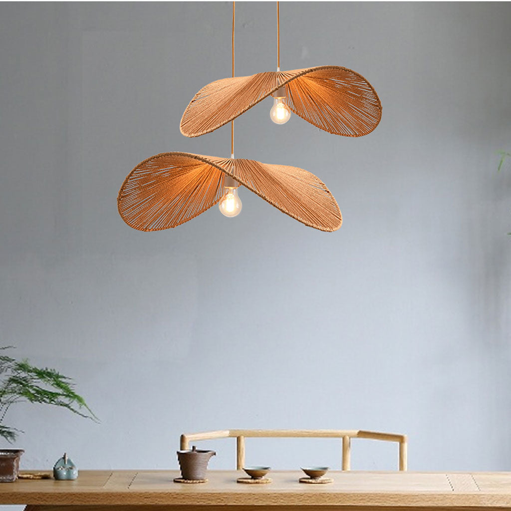 rattan pendant light, wabi sabi light fixture