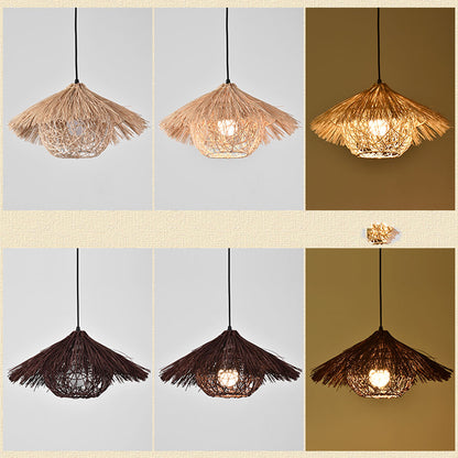 boho rattan pendant light bamboo lampshades