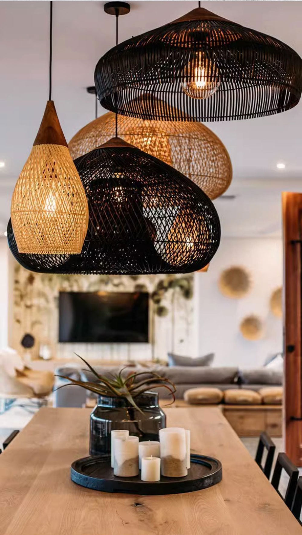 rattan pendant light