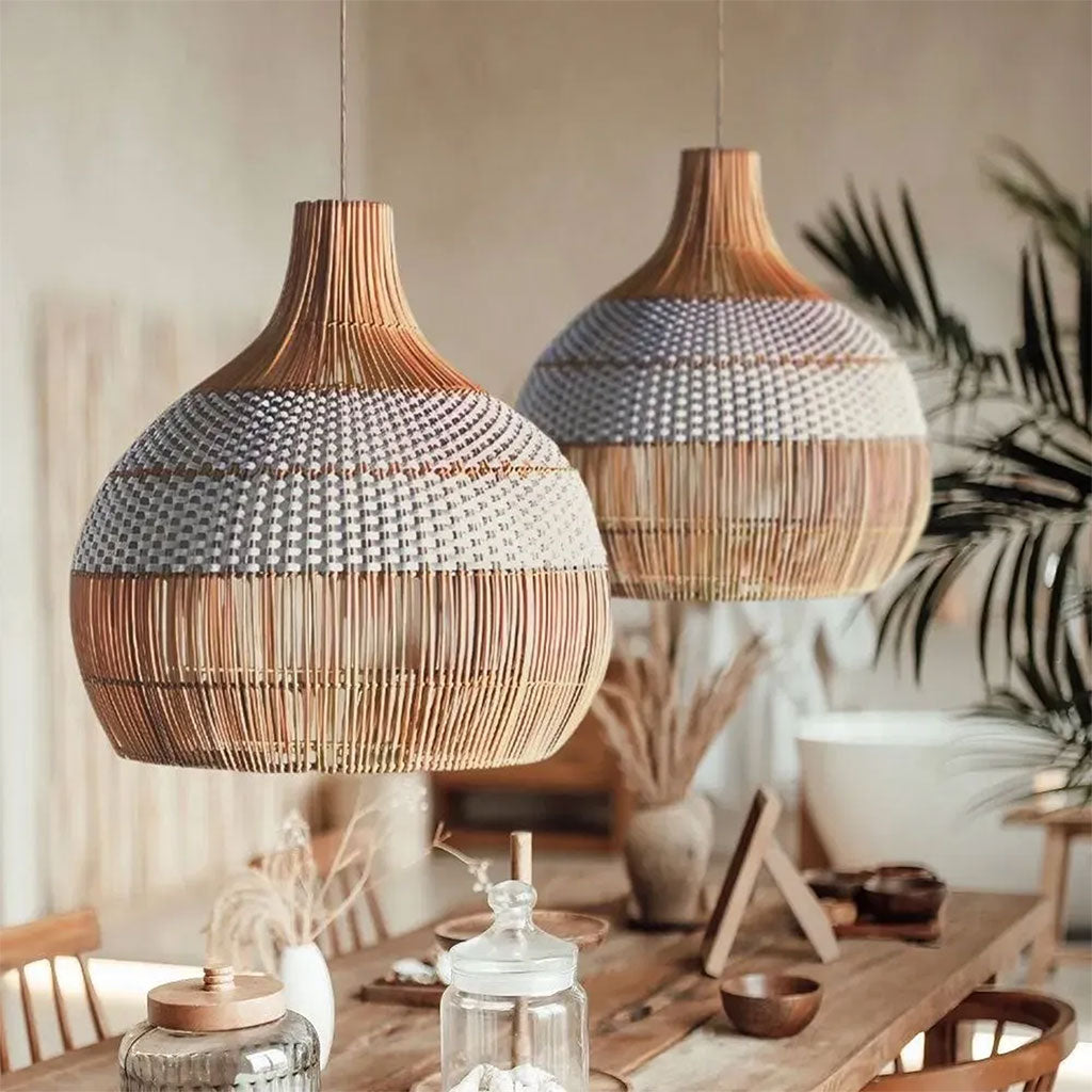 rattan pendant lights