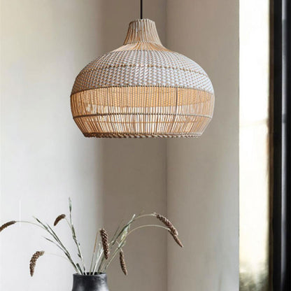 rattan light fixture