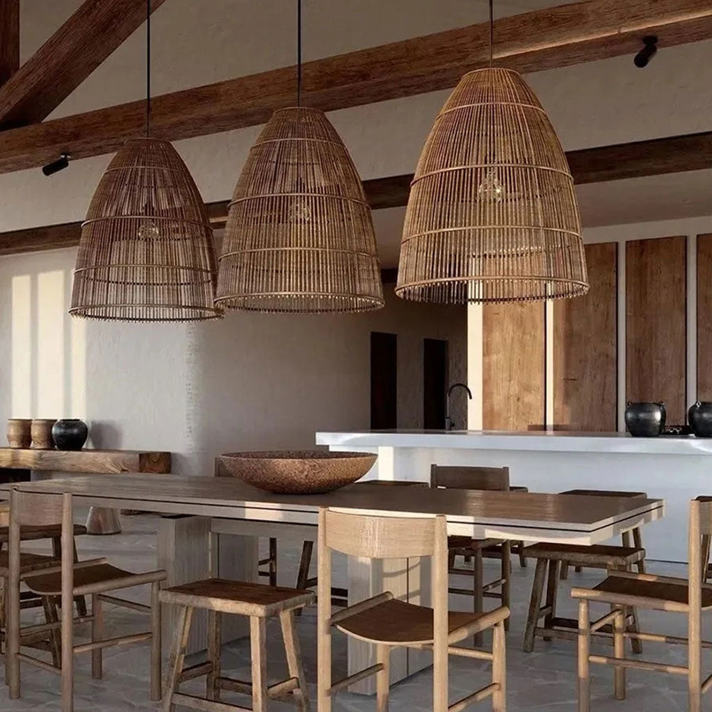 Handmade Rattan Pendant Light - Adds Boho Chic – indochinadecor