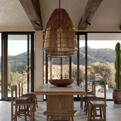 bamboo kitchen island lamp