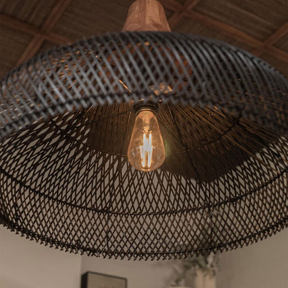 wicker rattan bamboo chandelier