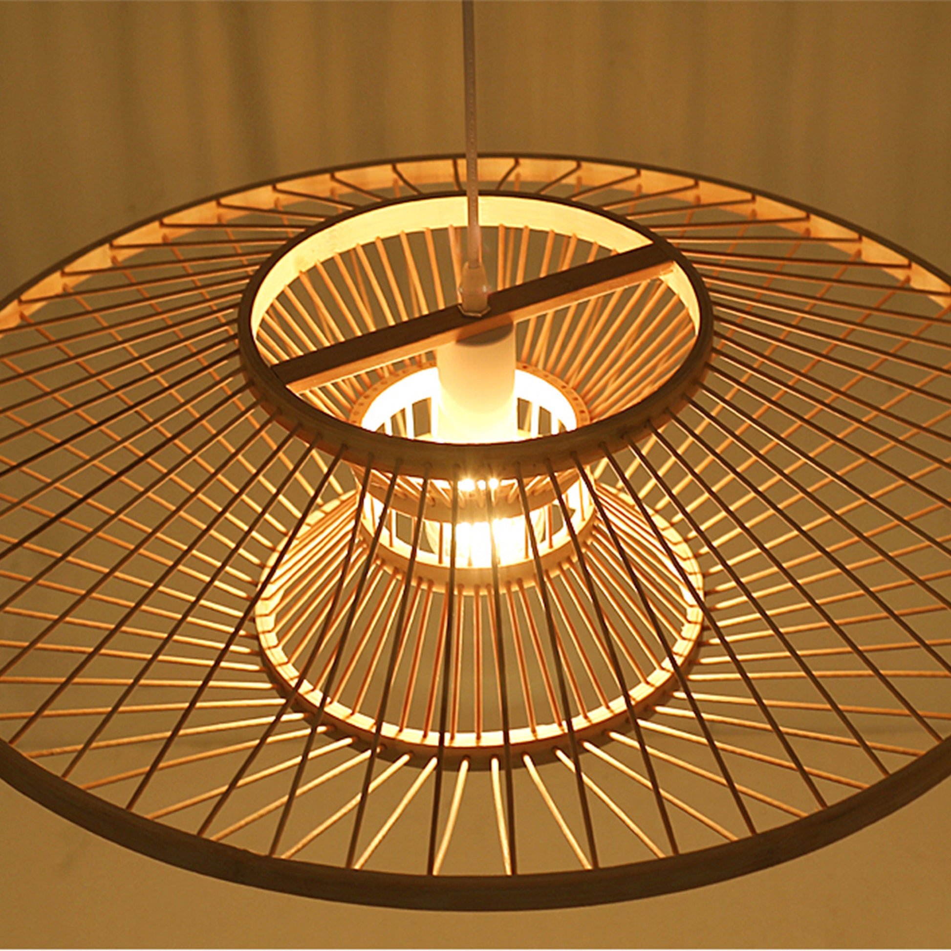 rustic bamboo lampshade