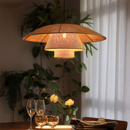 Vintage Rattan Lamp, Rattan Pendant Lights, Wicker Lampshade