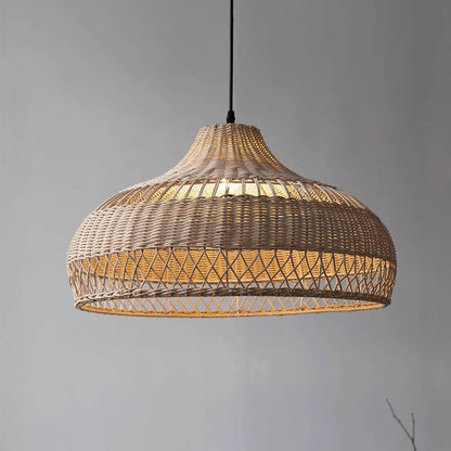 rattan pendant light, bamboo lampshades