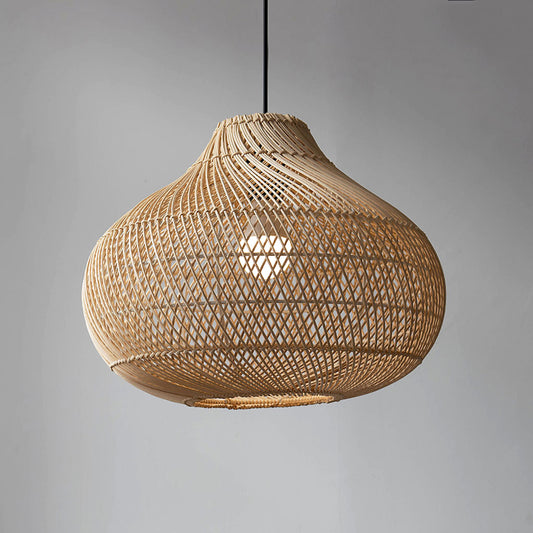 boho rattan pendant light