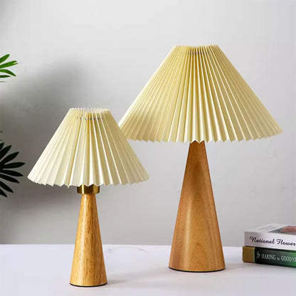 vintage pleated table lamp