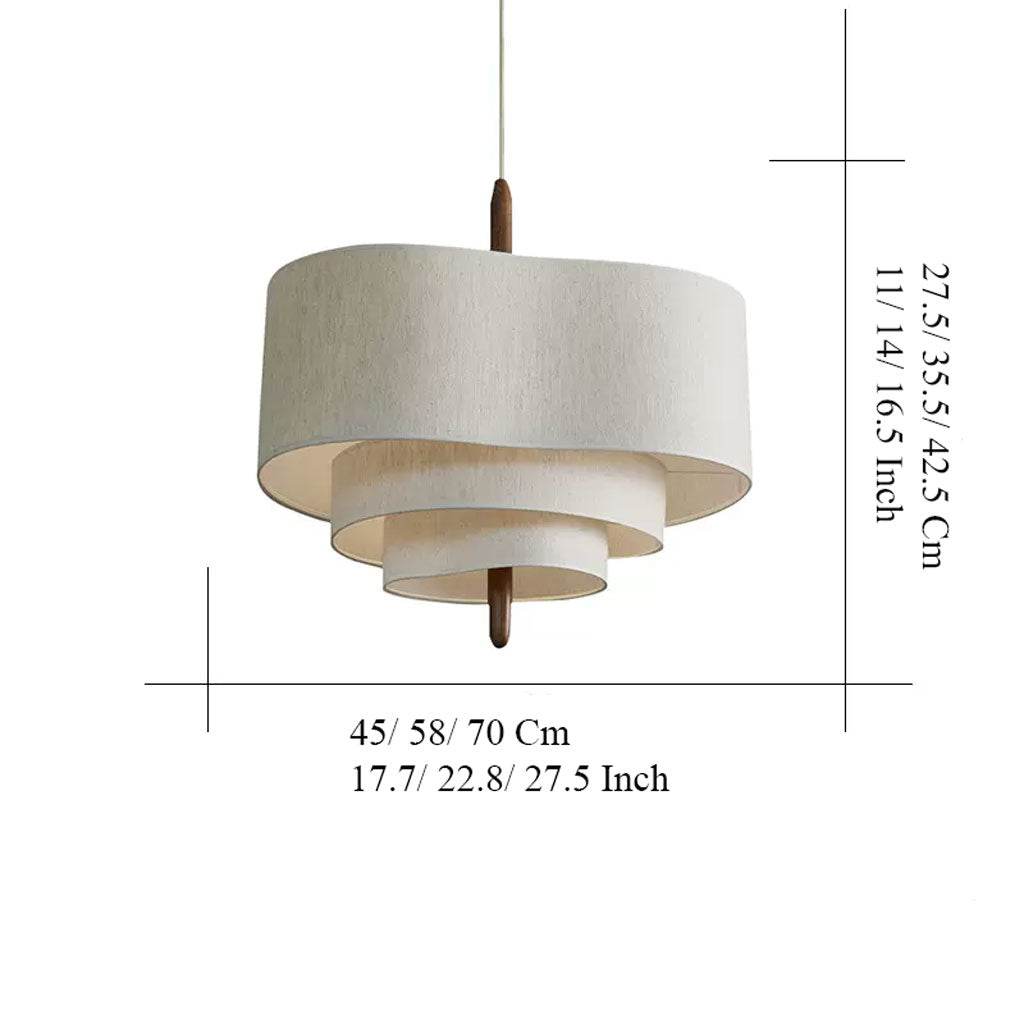 fabric nordic chandelier wabi sabi pendant light