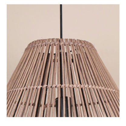 japandi bamboo pendant light