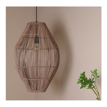 japandi bamboo pendant light