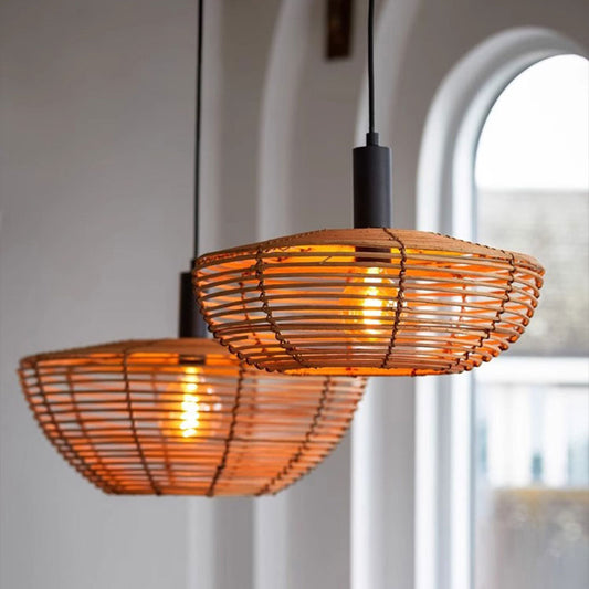 wabi sabi rattan pendant light