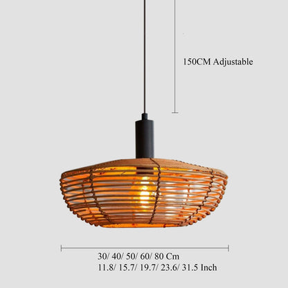 wabi sabi rattan pendant light