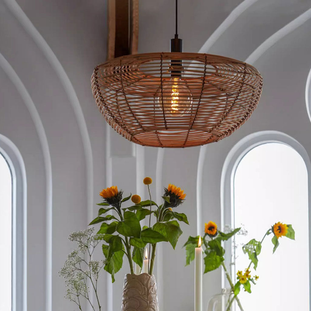 wabi sabi rattan pendant light