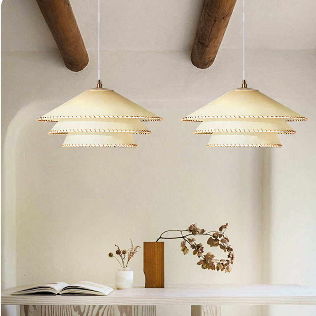 fabric silk pendant lights