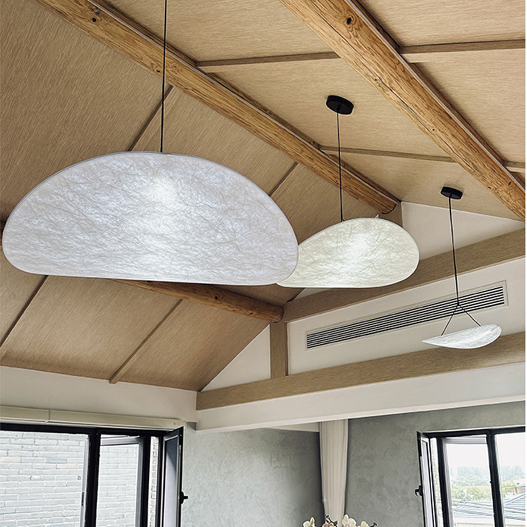 white wabi sabi pendant lights