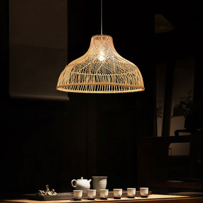 wabi sabi rattan pendant light