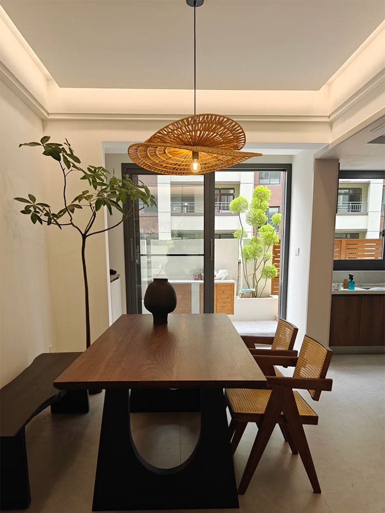 wabi sabi rattan pendant light