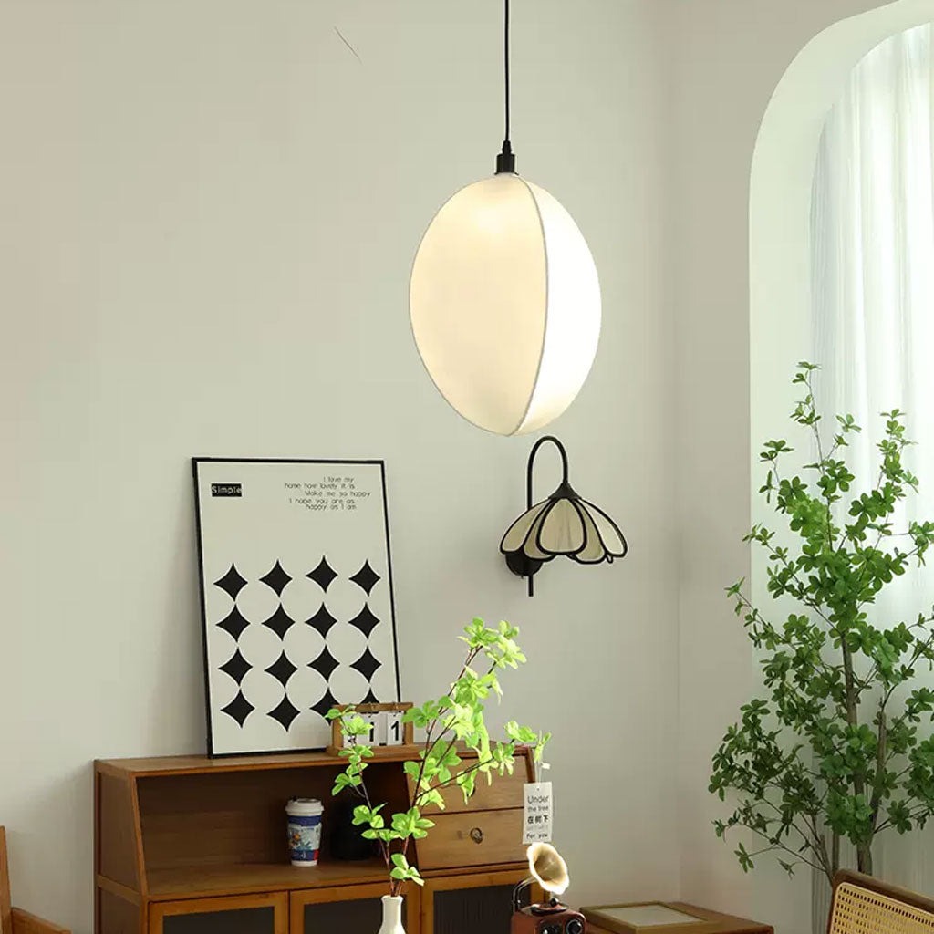 white wabi sabi pendant light