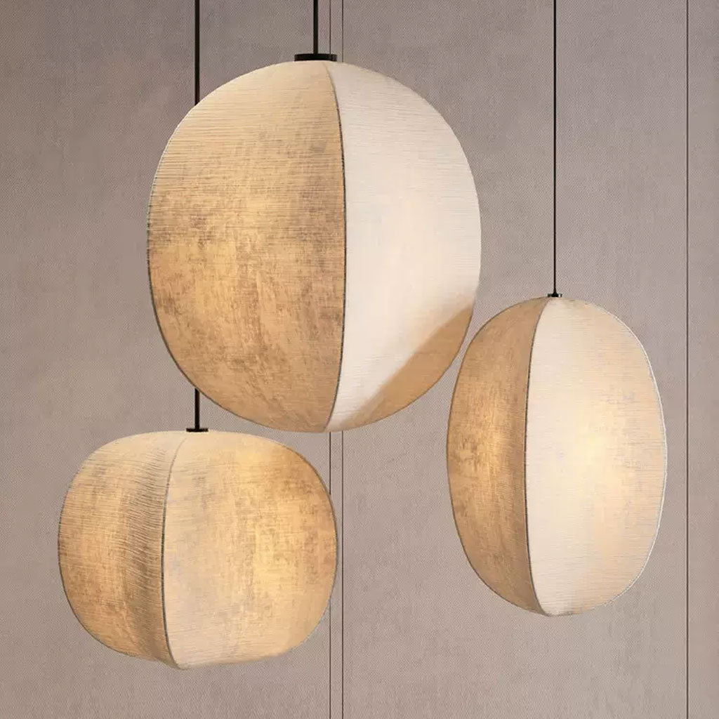 Wabi Sabi Silk Pendant Light, Japnese Style Lantern – indochinadecor