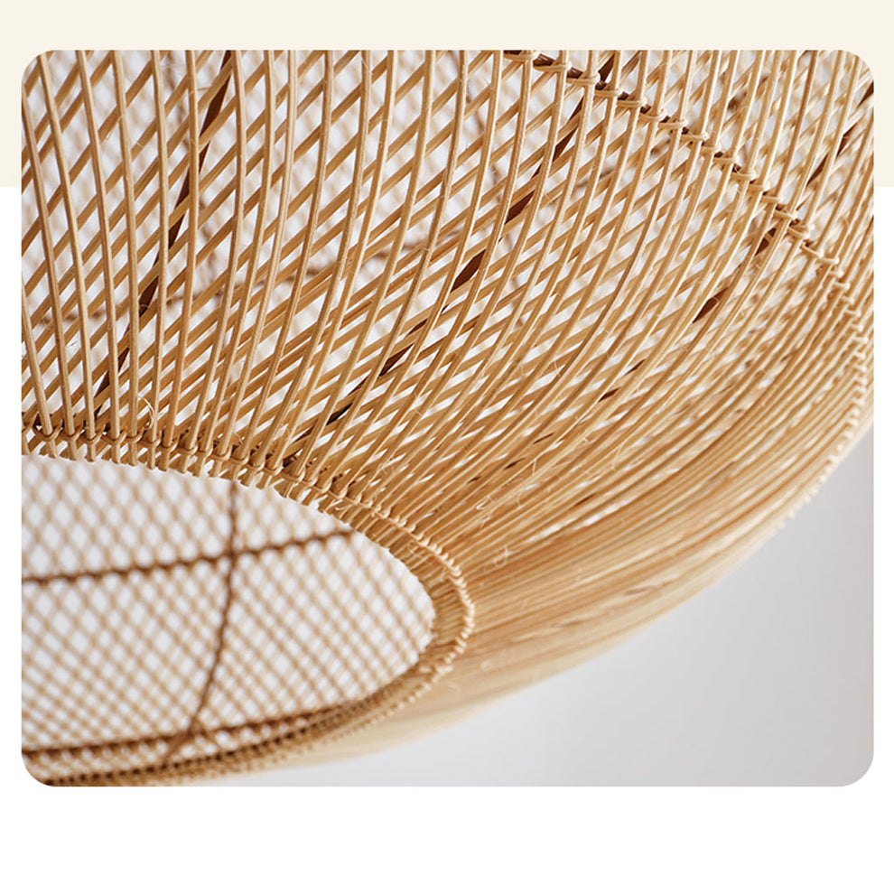 Teardrop Rattan Pendant Light - Large Woven Ceiling Lamp – indochinadecor