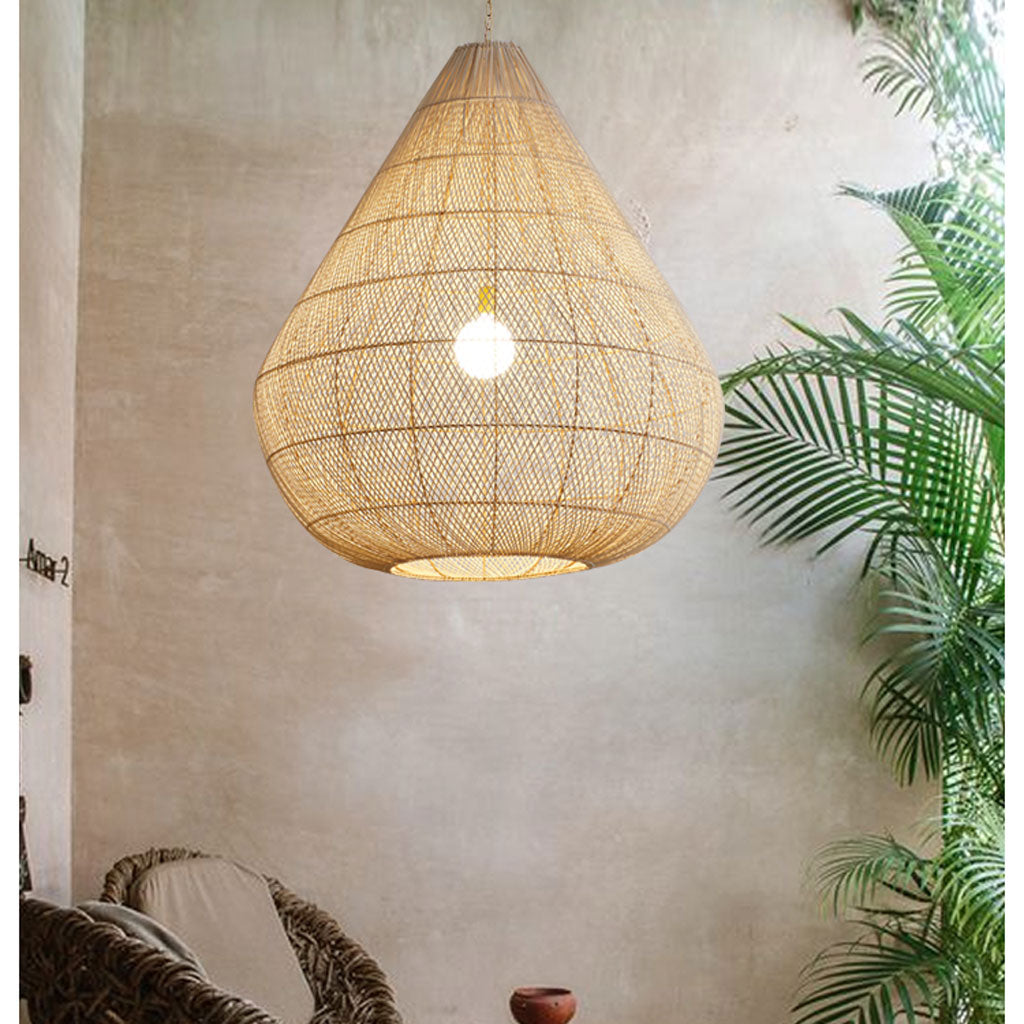 wabi sabi rattan pendant light