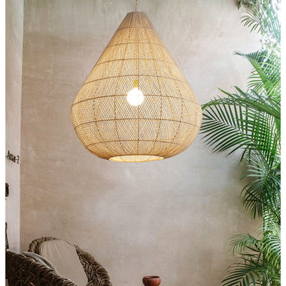 wabi sabi rattan pendant light