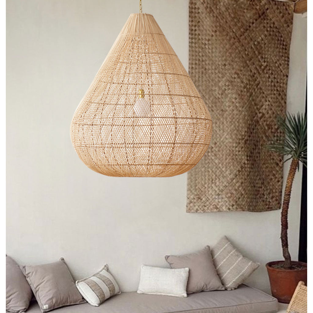 boho rattan chandelier